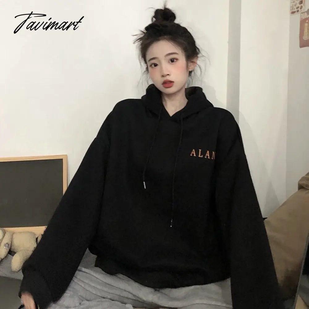 Winter Sweet Warm Hoodie Women Cartoon Print Casual Kawaii Pullover Hoody Female Korean Oversized Thick Pullover Tops New