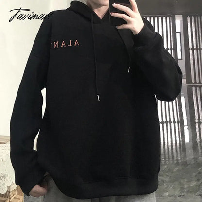 Winter Sweet Warm Hoodie Women Cartoon Print Casual Kawaii Pullover Hoody Female Korean Oversized Thick Pullover Tops New