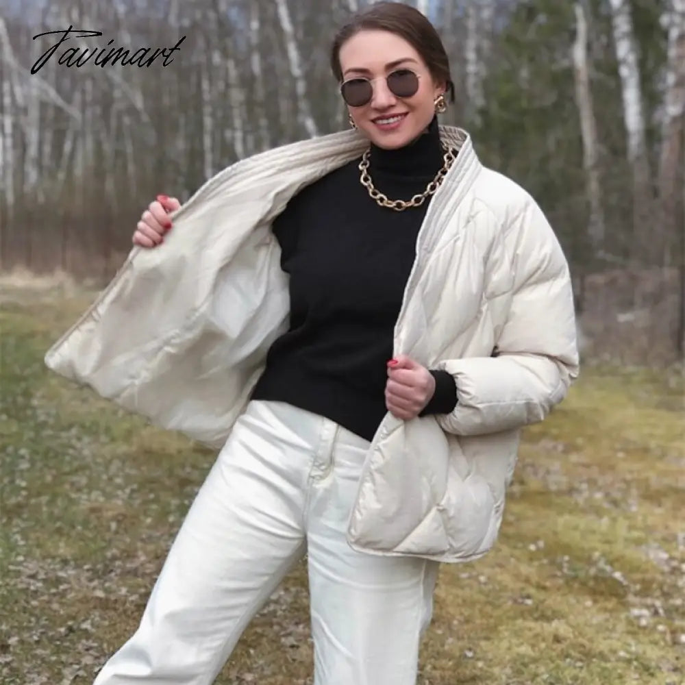 Winter Thick Warm High Quality Argyle Parka with Belt Fashion Office Ladies Khaki Jacket Coat Women‘s Casual Solid Outwear