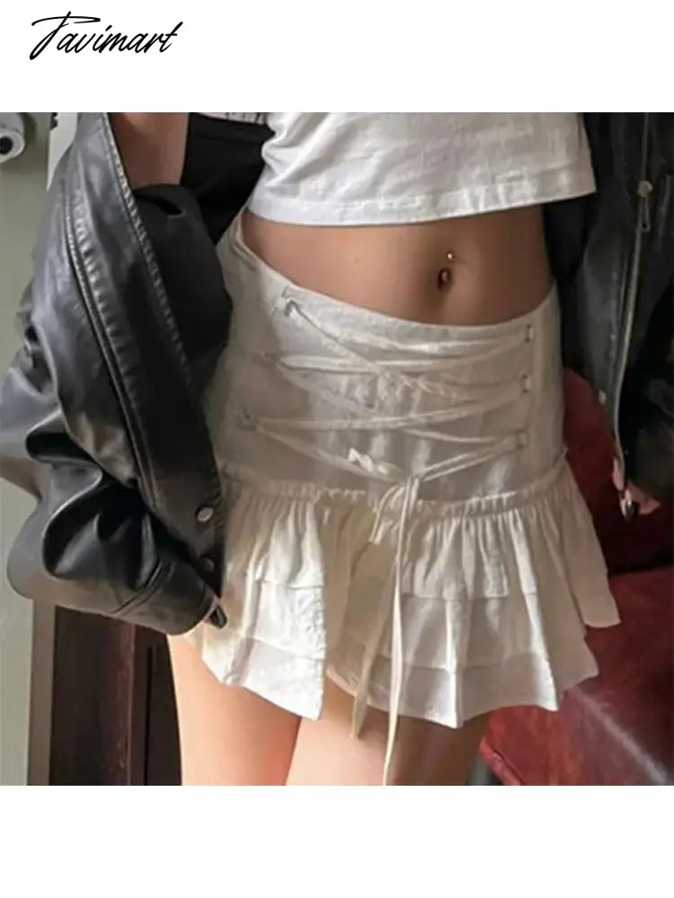 Woman Ballet Core Skirt Cute Core A-line Aesthetics Skirt American Style Mini Gyaru A-Line Ins Dress Tide Design Chic Elegant Co