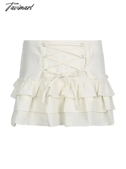 Woman Ballet Core Skirt Cute Core A-line Aesthetics Skirt American Style Mini Gyaru A-Line Ins Dress Tide Design Chic Elegant Co
