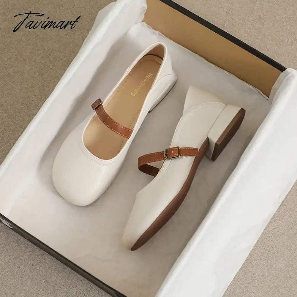 woman mary jane shoes fashion brand design work office and banquet Spring and Autumn Casual Outerwear Large size 41-43 low heel