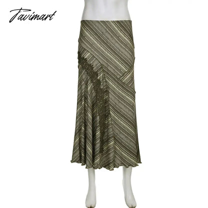 Woman Patchwork Maxi Asymmetrical Skirt Tunic Pleated Classical Skirt Elegant A-line Chic Skirt Design Gyaru Loose Split Hem Ins