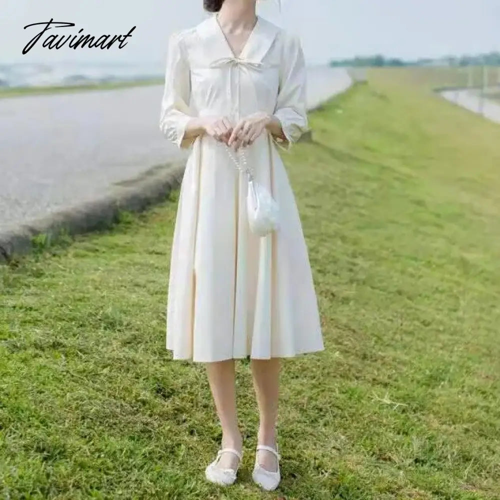 Women dress Summer French Retro Boho Tie Neck Mini Sexy White Women Dress Elegant Puff SleeveCasual Party Beach Light Dresses