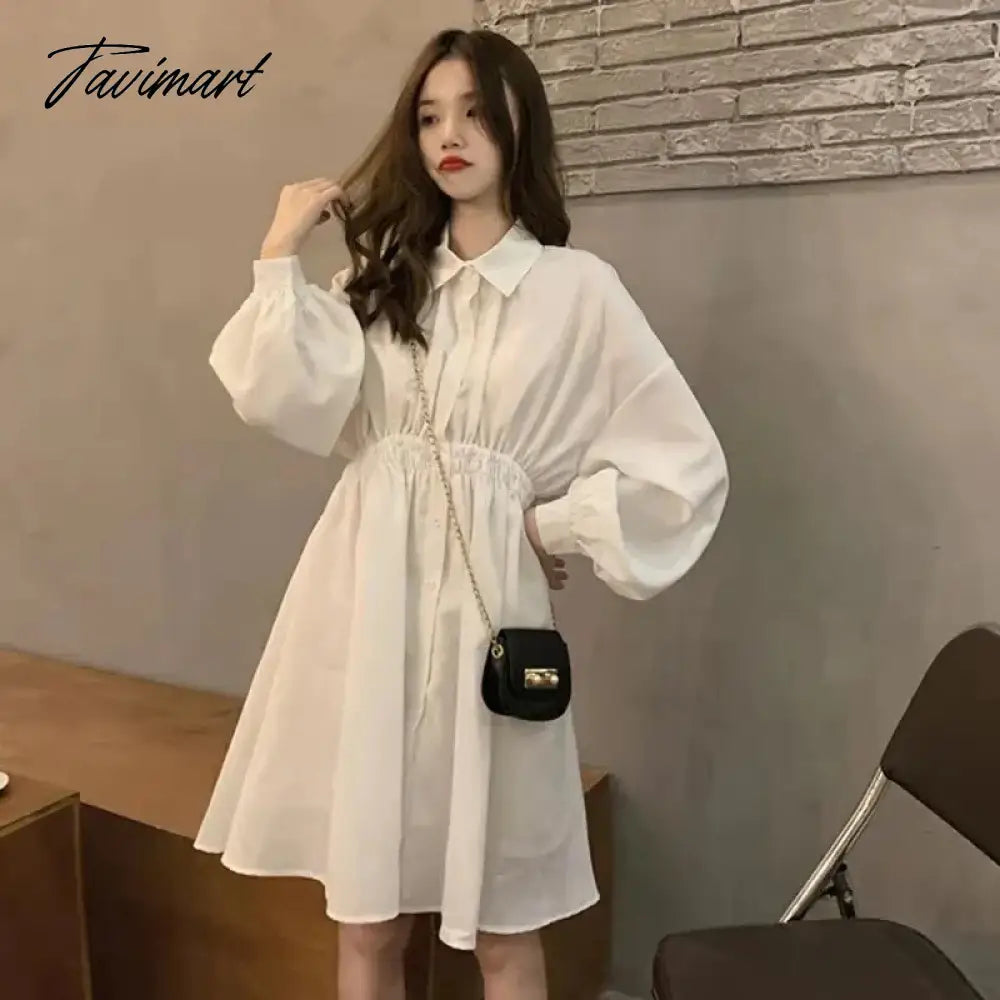 Women dress Summer French Retro Boho Tie Neck Mini Sexy White Women Dress Elegant Puff SleeveCasual Party Beach Light Dresses