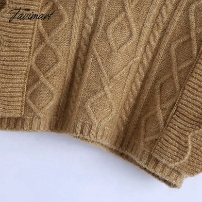 Women Elegant Twist Ruffle Trims Armhole Cable Knitted Sweater Vest Vintage Chaleco Mujer Female Waistcoat Chic Top