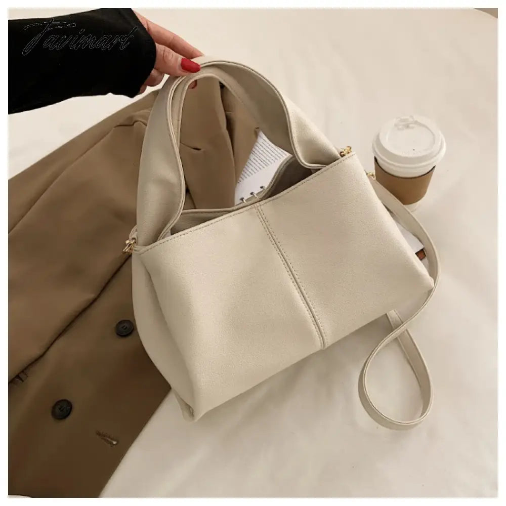Women handbag 2024 new Brand Trendy Lady Shoulder bags Luxury Totes Soft PU Leather Crossbody Bags bolsas Casual big totes beige