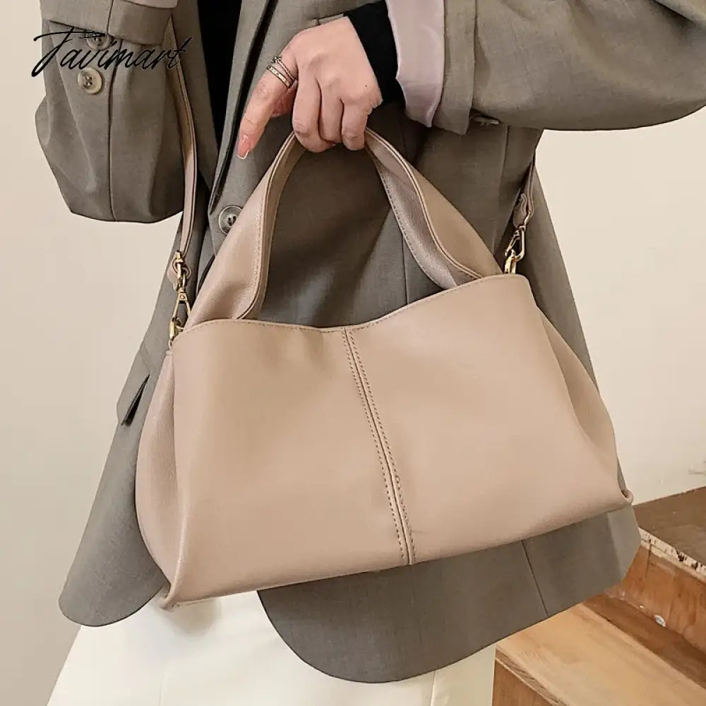 Women handbag 2024 new Brand Trendy Lady Shoulder bags Luxury Totes Soft PU Leather Crossbody Bags bolsas Casual big totes beige