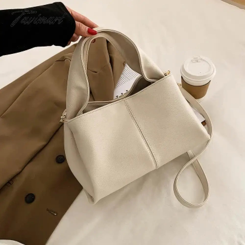 Women handbag 2024 new Brand Trendy Lady Shoulder bags Luxury Totes Soft PU Leather Crossbody Bags bolsas Casual big totes beige