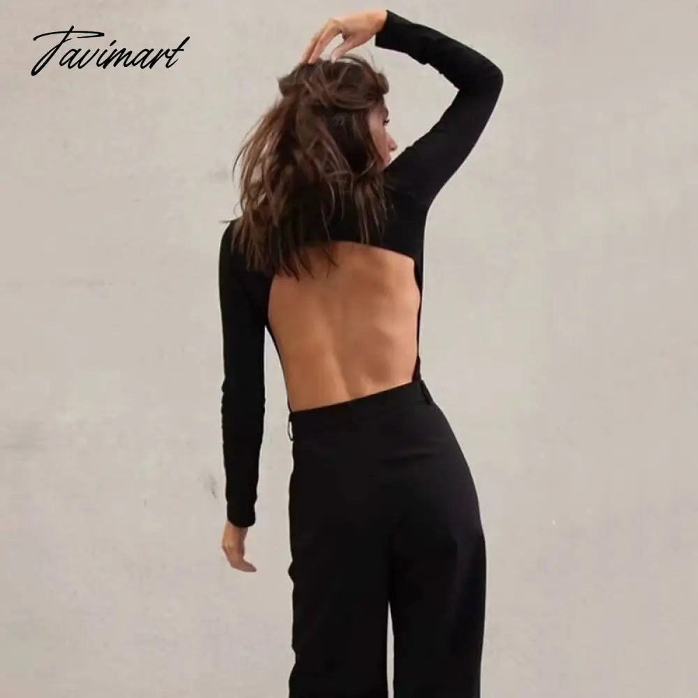 Women High Neck Ultra Low Back Bodysuit