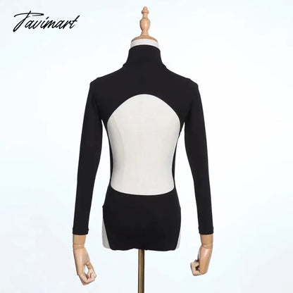 Women High Neck Ultra Low Back Bodysuit