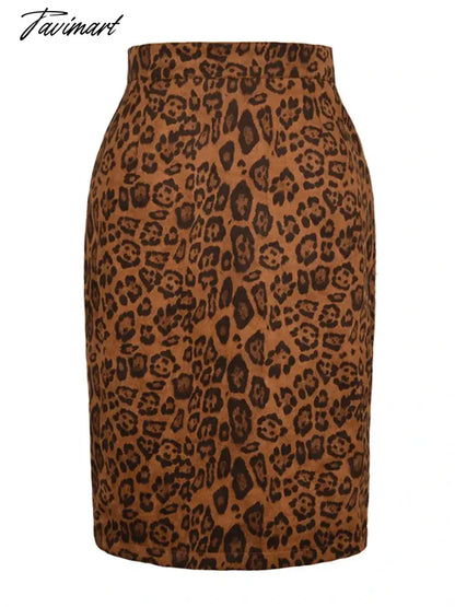 Women Leopard Print Long Skirts Suede Fabric Official Ladies New Wrap Skirt Autumn Elastic High Waisted Maxi Skirts