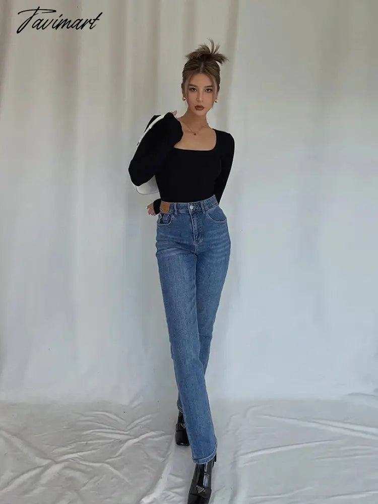 Women Long Sleeve T-Shirts Skinny All-match Sexy Square-Collar Tops Ladies Simple Fashion Elastic Vintage Chic Tees