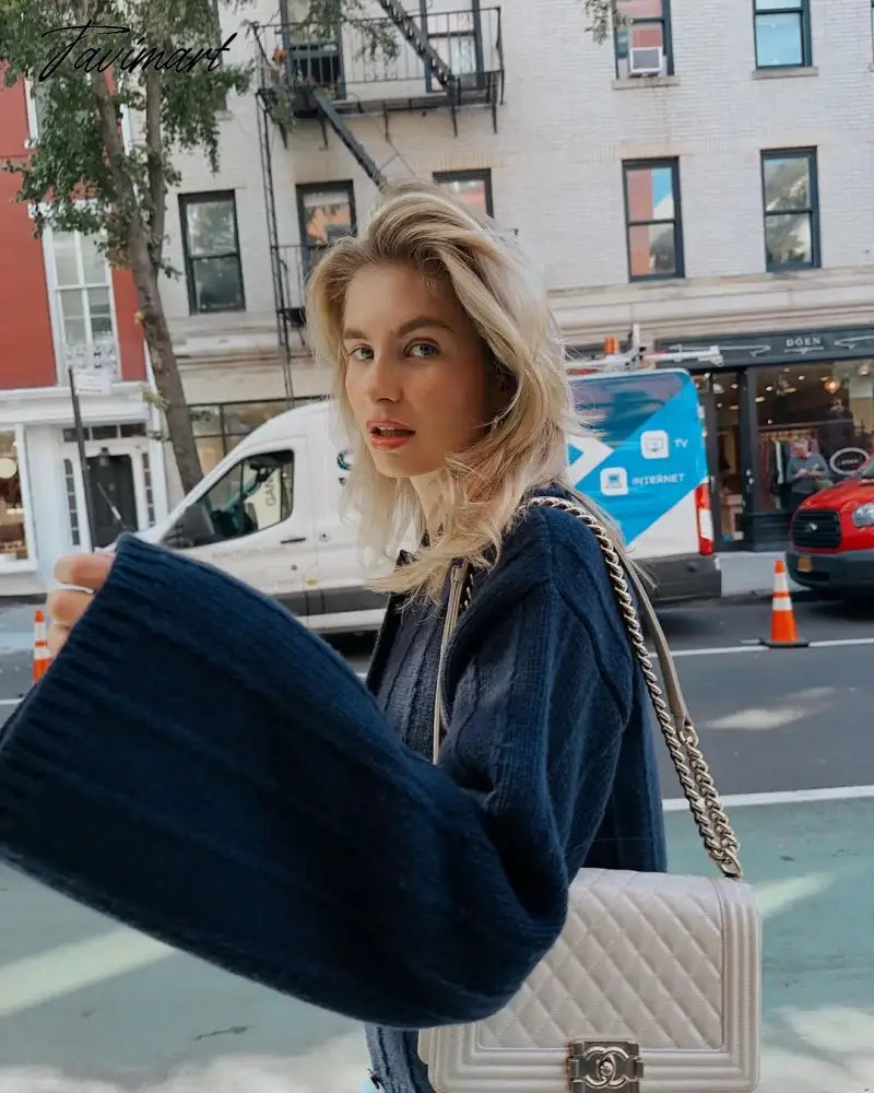 Women Ruched Quilted Knitted Cropped Cardigan Solid Single Breasted O Neck Pocket Jumper Lady Long Sleeve Spliced Street Sweater