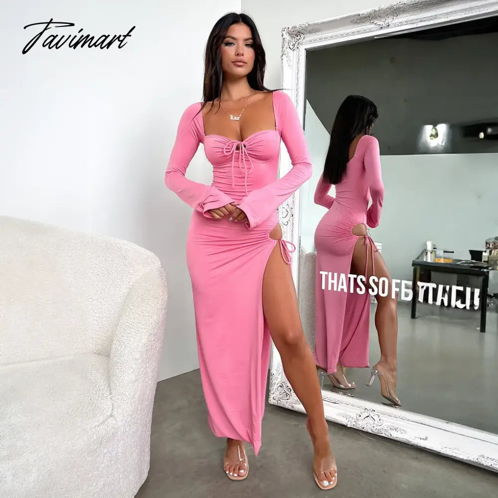 Women's Deep V Backless Mermaid Dress, Long Sleeve Gown, Elegant Outfits, Sexy, Party, Club, Cut Out