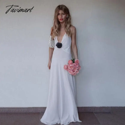 Women's Deep V-Neck Flower Maxi Dress, Sleeveless, Backless, Slip, Long, Evening Robes, Elegant, Party, Club, Sexy