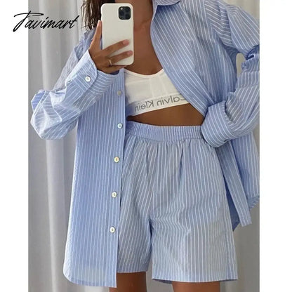 Women's Home Clothes Lounge Wear Pajamas Pink Plaid Long Sleeve Shirt Tops and High Waisted Mini Shorts Two Piece Set Tracksuit