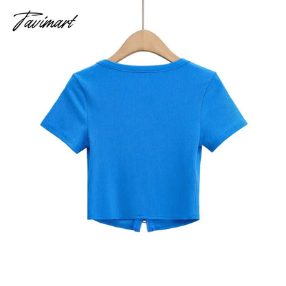 Women Zip Through Ruched Crop T-Shirt