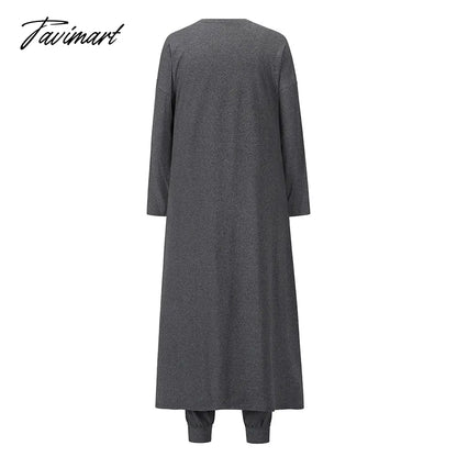 Womens Pajamas Set Fall Winter 3 Piece Loungewear Set Crop Vest Top Loose Pants and Cardigan Knitwear Lounge Set