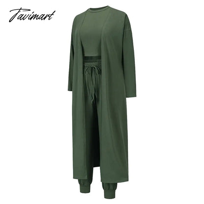 Womens Pajamas Set Fall Winter 3 Piece Loungewear Set Crop Vest Top Loose Pants and Cardigan Knitwear Lounge Set