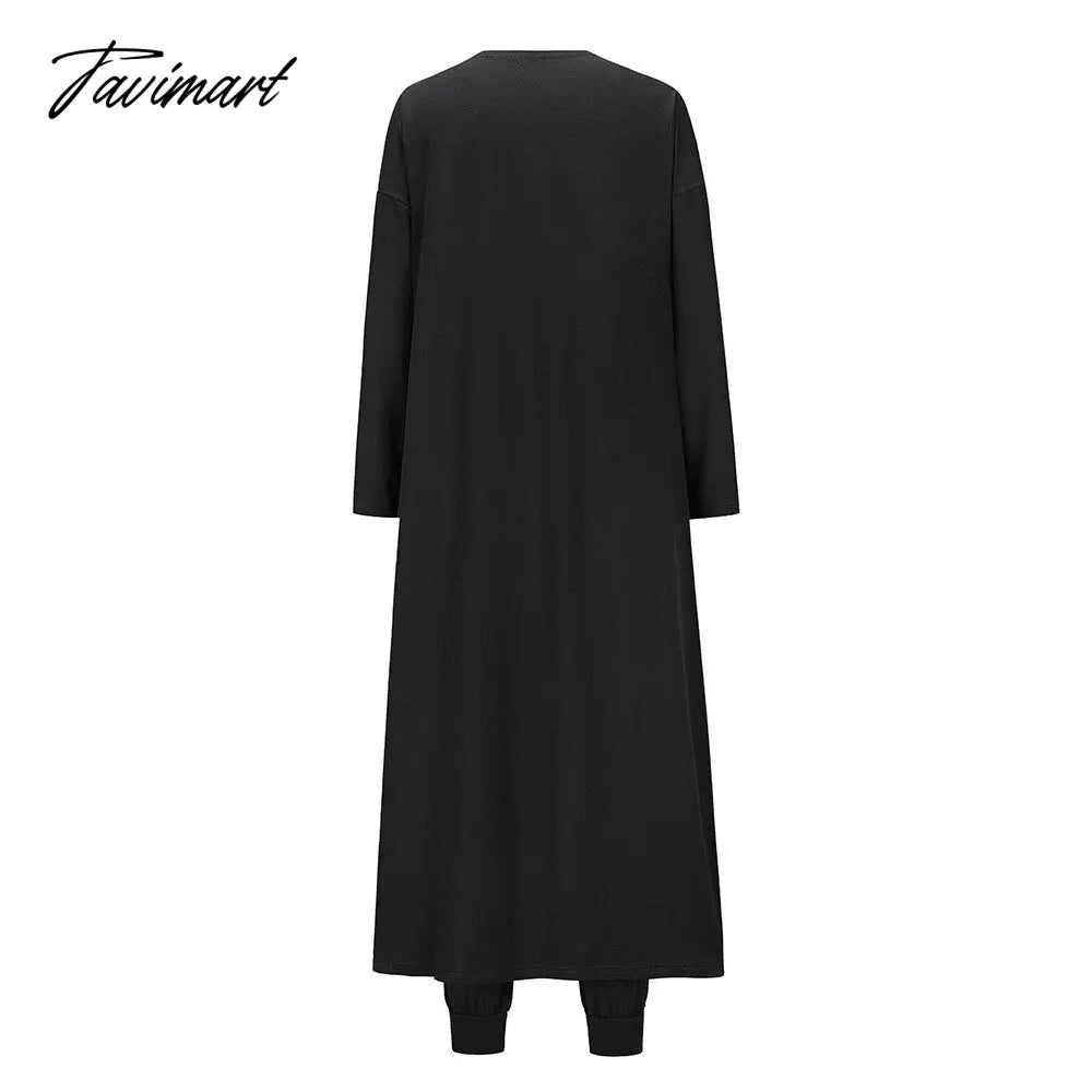 Womens Pajamas Set Fall Winter 3 Piece Loungewear Set Crop Vest Top Loose Pants and Cardigan Knitwear Lounge Set
