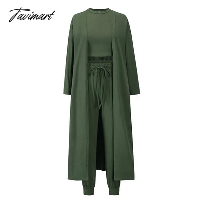Womens Pajamas Set Fall Winter 3 Piece Loungewear Set Crop Vest Top Loose Pants and Cardigan Knitwear Lounge Set