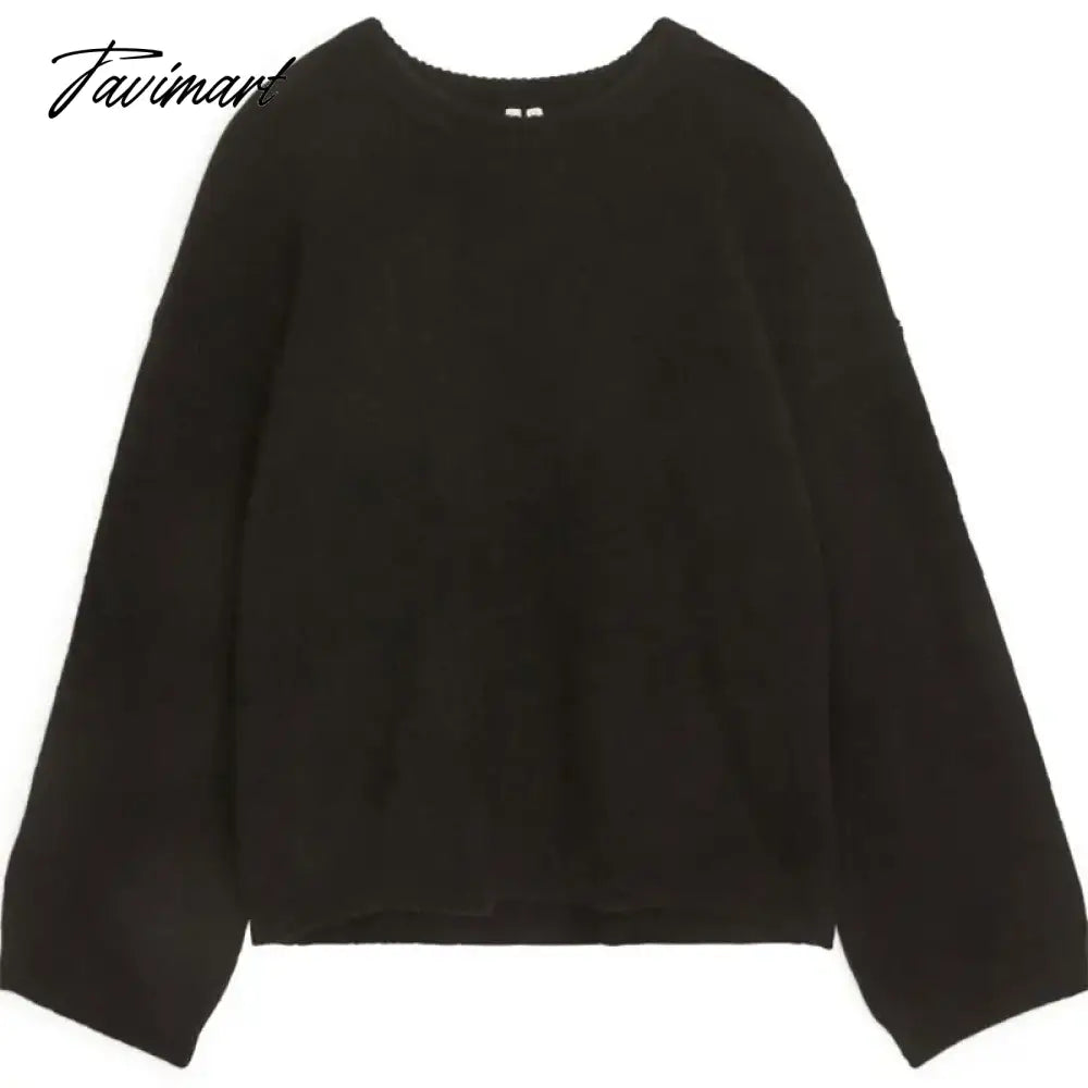 Women's Solid O-neck Pullover Sweaters Autumn Winter Long Sleeve Knitted Jumpers Versatile Fashion Female Warm Fit Knitwear