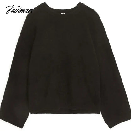 Women's Solid O-neck Pullover Sweaters Autumn Winter Long Sleeve Knitted Jumpers Versatile Fashion Female Warm Fit Knitwear
