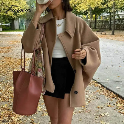 Wool Blends single Breasted Women Jacket Coats Long Sleeved Warm Jacket Coat Autumn Winter Fashion Ladies Outwears
