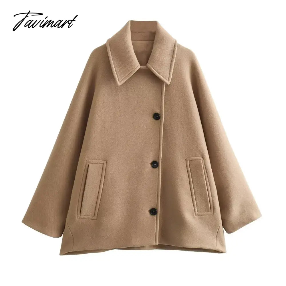 Wool Blends single Breasted Women Jacket Coats Long Sleeved Warm Jacket Coat Autumn Winter Fashion Ladies Outwears