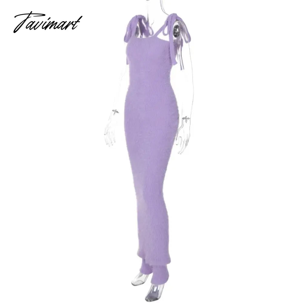 Y2K Winter Backless Women's Party Dress Maxi Slip Sheath Long Female Dresses Solid Slim Lady Eveing Robe Autumn