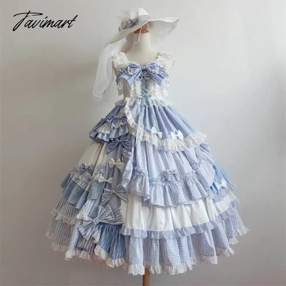Tavmart Victorian Lolita Set Jsk +Shirt+Hat Kawaii Luxury Lolitas Outfit Medium Length Suit Spring And Autumn Tight Renaissance Dresses