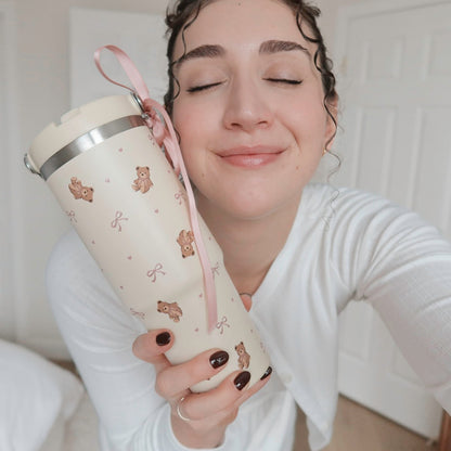 Teddy Bow Insulated Water Bottle