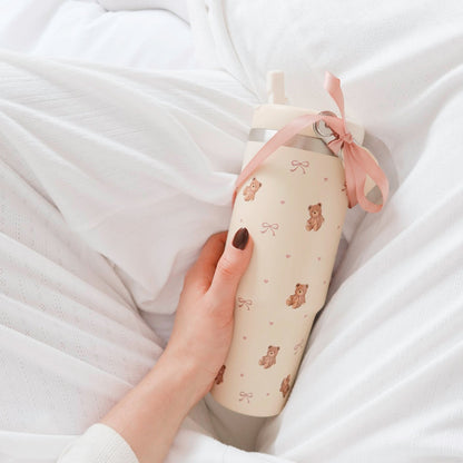 Teddy Bow Insulated Water Bottle