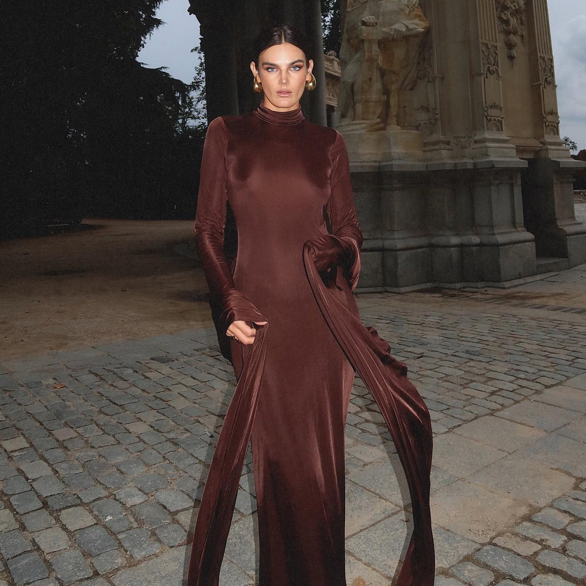 Halter Neck Sarong Wrap Draped Maxi Dress
