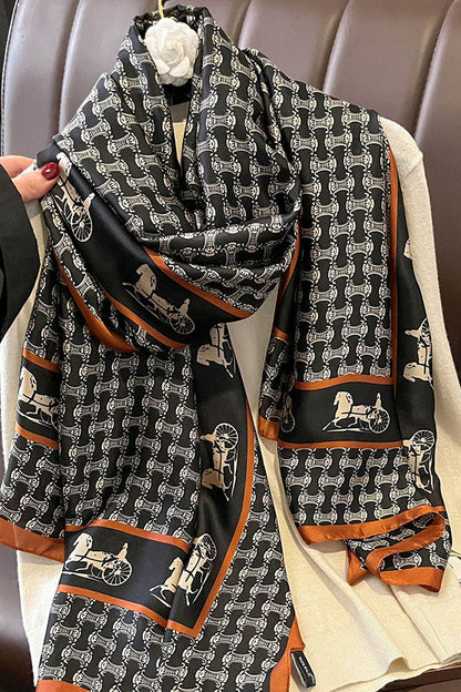 Elegant Imitation Silk Oversized Shawl Scarf