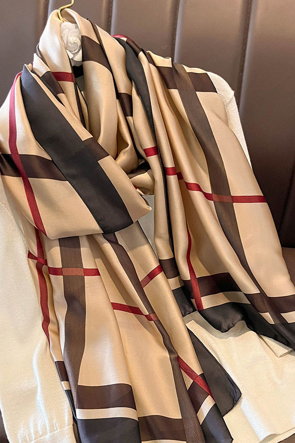 Elegant Imitation Silk Oversized Shawl Scarf