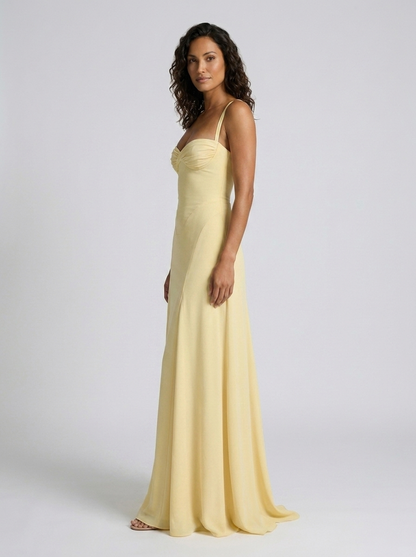 Yara Satin Sweetheart Maxi Dress