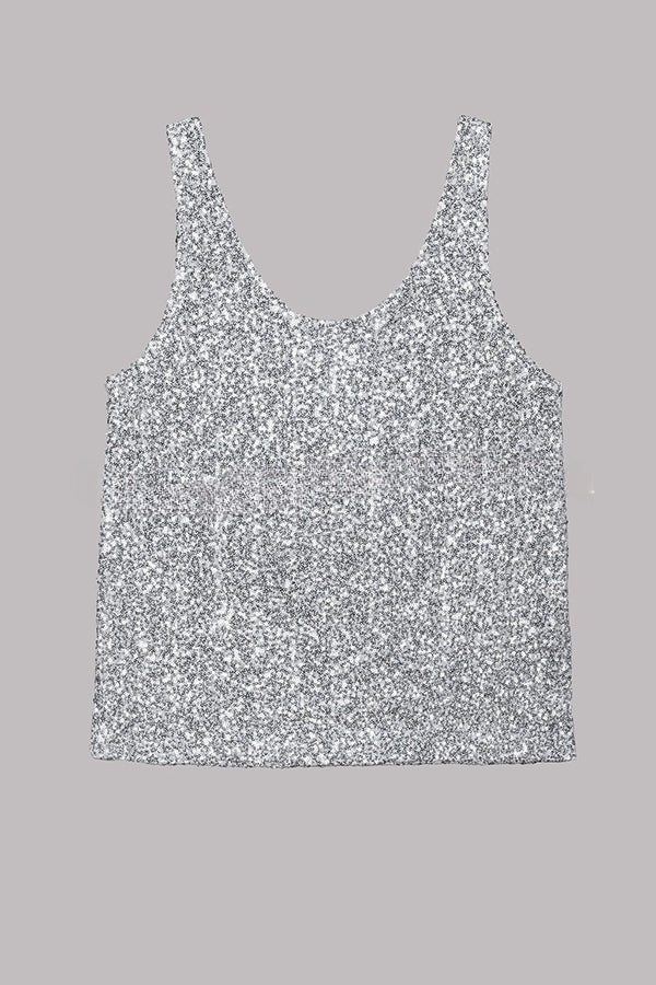 Vacation Luxe Sequin Relaxed Tank Top