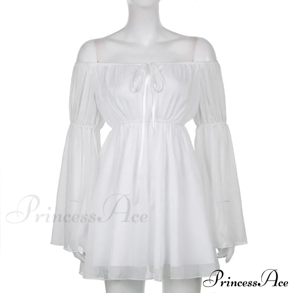 Vintage Flare Sleeve Party Bandage Mini Dress