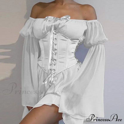 Vintage Flare Sleeve Party Bandage Mini Dress