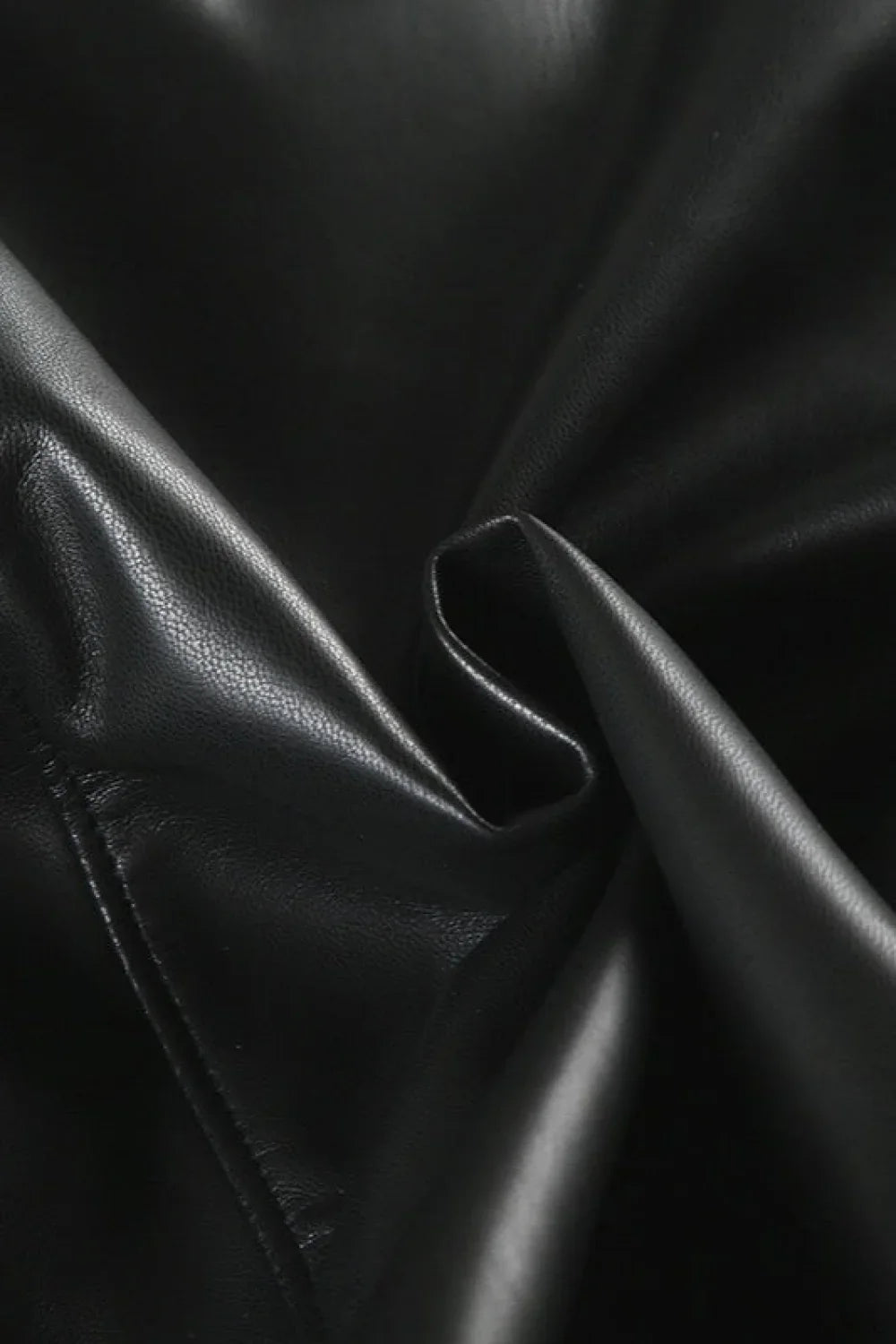 Vintage Y2K Furry Collar Leather Waist - Cinching Jacket