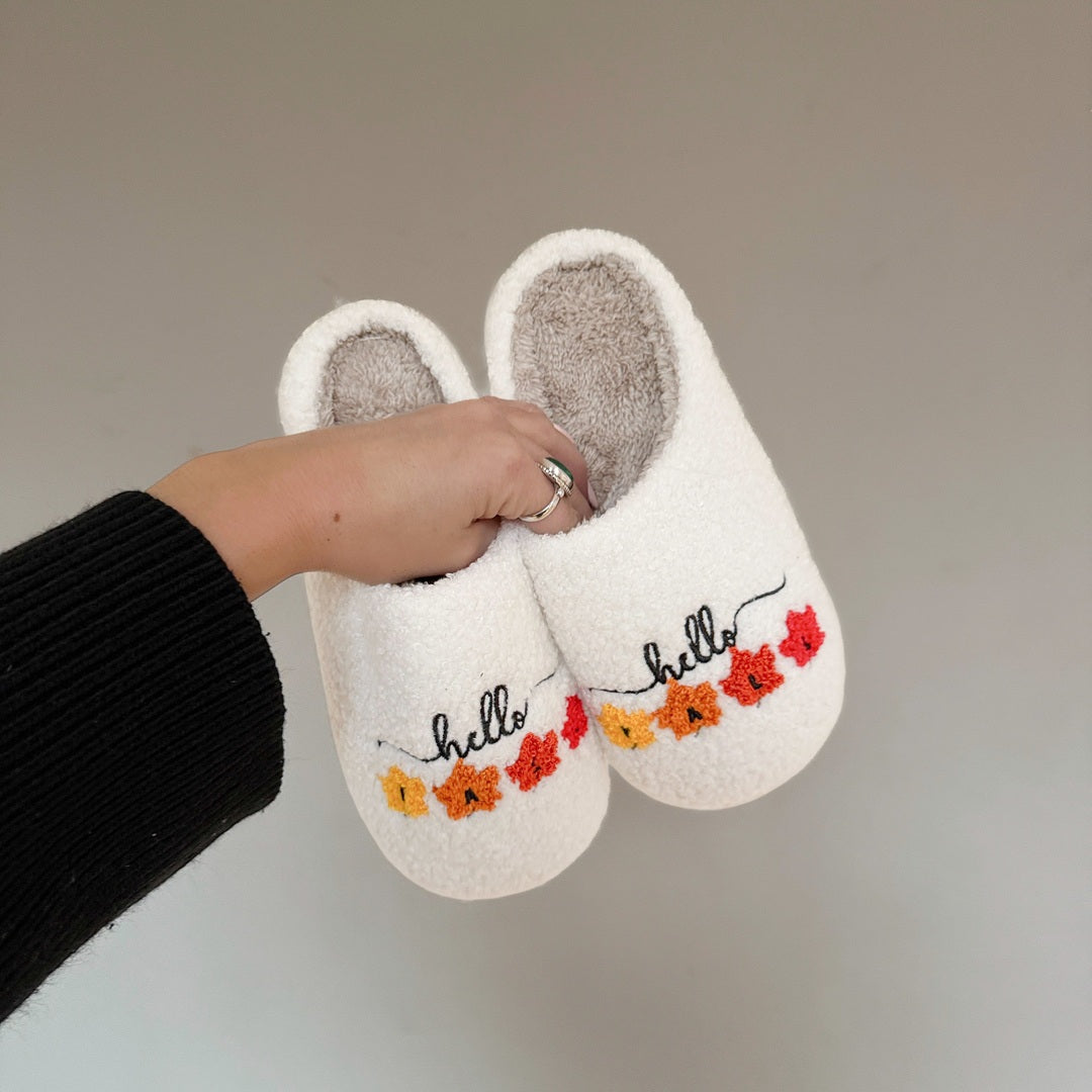 Hello Fall Slippers