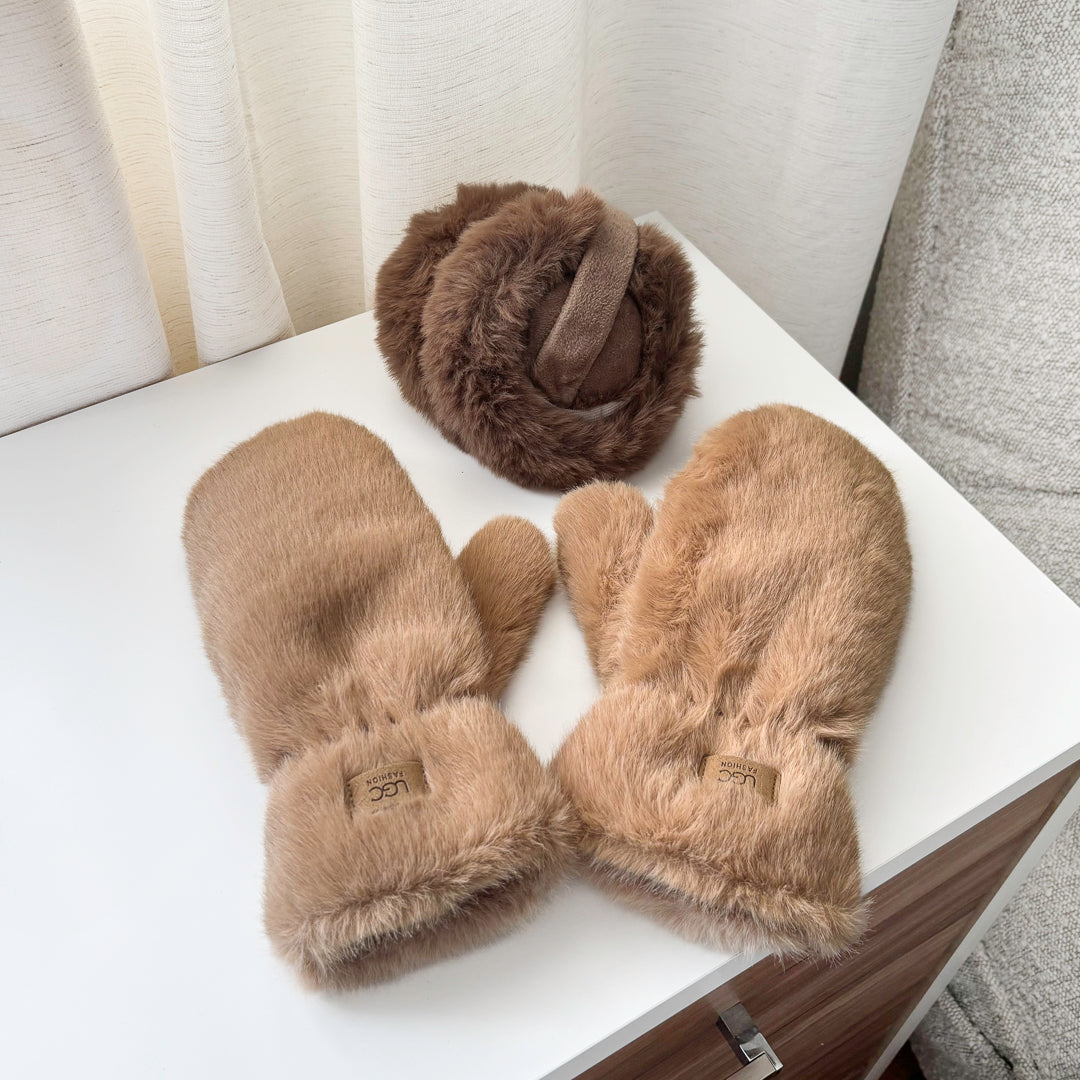 Nordic Plush Mittens