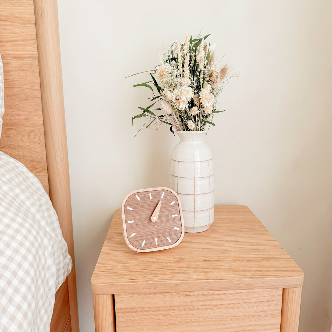 Wooden Bedside Clock