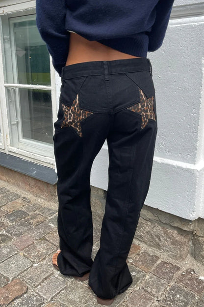 Y2K Star Color-Block Patchwork Jeans