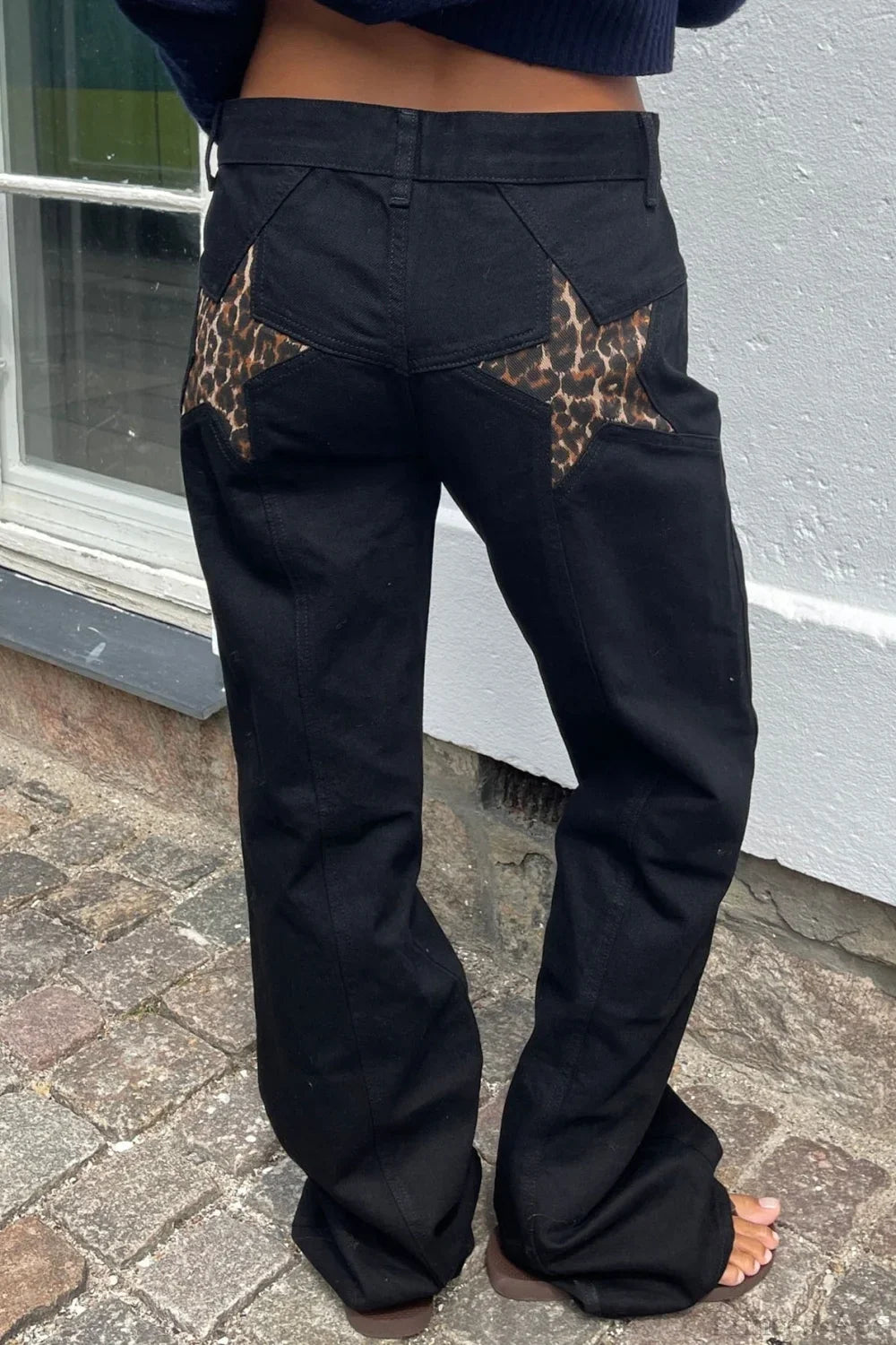 Y2K Star Color-Block Patchwork Jeans